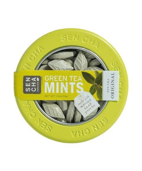 Green Tea Mints in assorted flavor tins