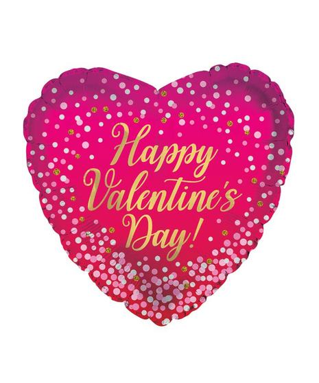 Confetti Heart Valentine's Day Balloon