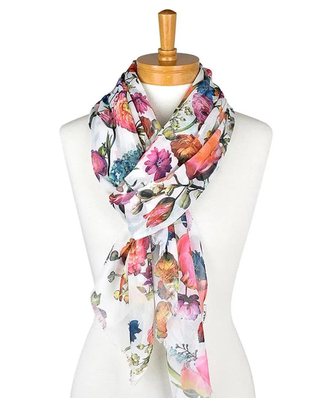 Floral Print Floral Scarf