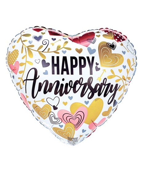 Loving Heart Happy Anniversary Balloon