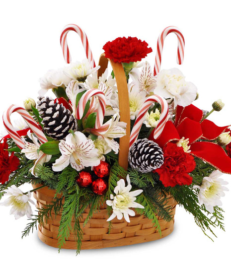 Candy Cane Basket