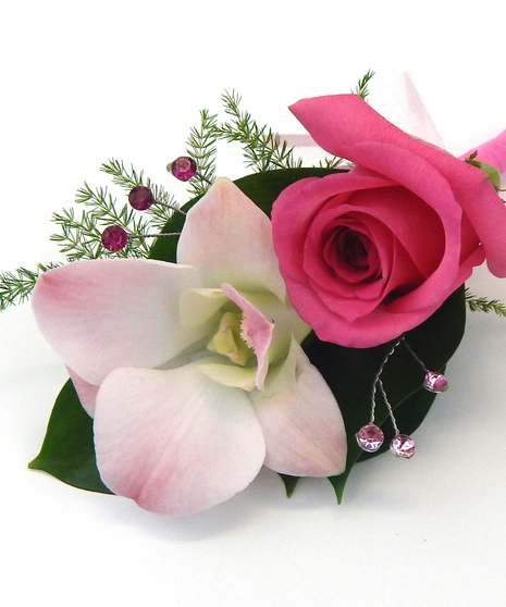 Dendrobium Orchid, Spray Rose and classic charm