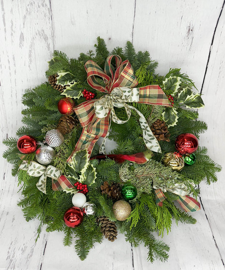 Yuletide Greetings Holiday Wreath