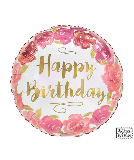 Pretty Happy Birthday Balloon