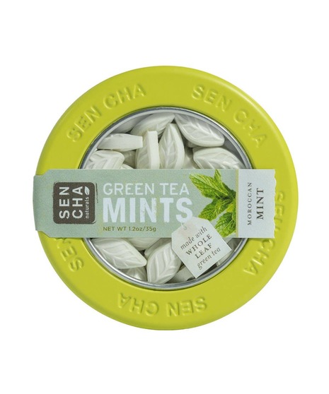 Green Tea Mints in assorted flavor tins