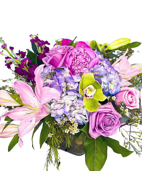 Charming Fragrant Pink and Purple Bouquet