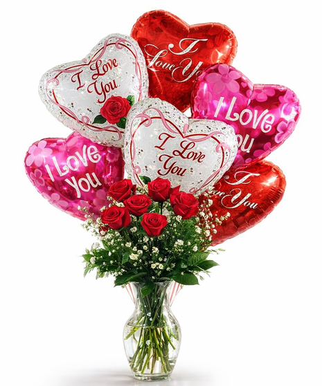 Hello Love Flower & Balloon Package